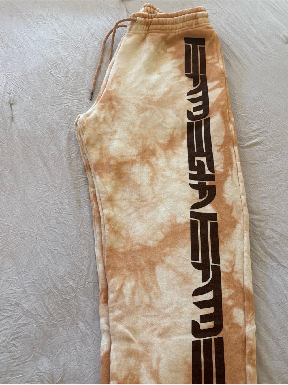I.AM.GIA Beige & Brown Tie-Dye Graphic Joggers